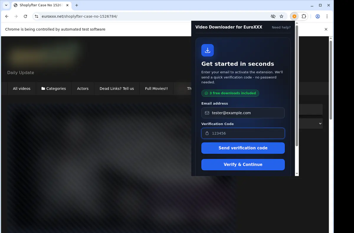 Euroxxx Video Downloader browser extension screenshot 4