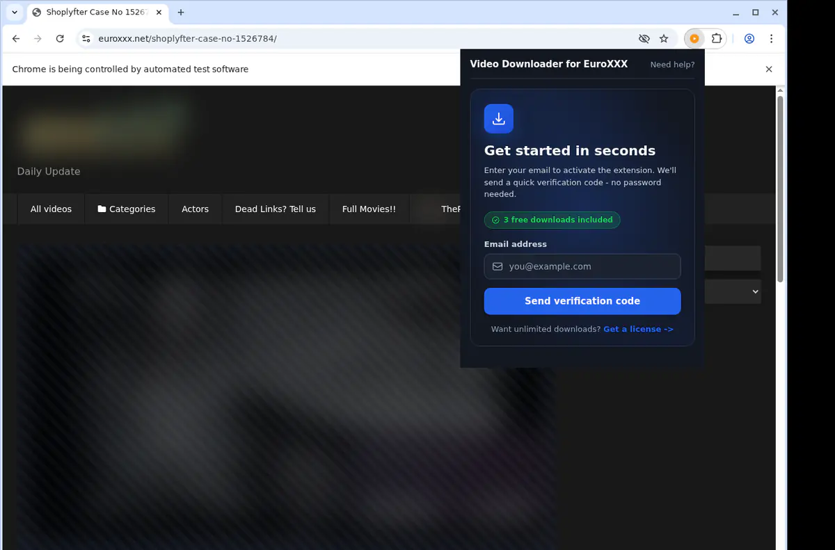 Euroxxx Video Downloader browser extension screenshot 5